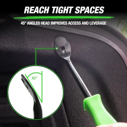 OEMTOOLS Door Trim Removal Tool, Easy to use Trim Tool for Door Panels | 2-Piece Design, Corrosion-Resistant Black Finish, High-Carbon Steel & Chrome Vanadium Construction, Durable Plastic Handle - style: Door Panel Remover