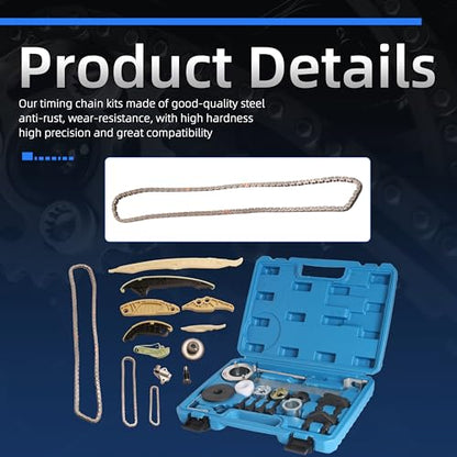 Timing Chain Kit+Timing Tool, For Audi A1/A3/A4/A5/A6/A7/TT Q5 1.8L/2.0L 2014+ | For Volkswagen Passat/Jetta/Golf/Beetle/Polo 1.8L/2.0L 2014+, For EA888, #OE 06K115225L, 06H105209AT, 06K109469N