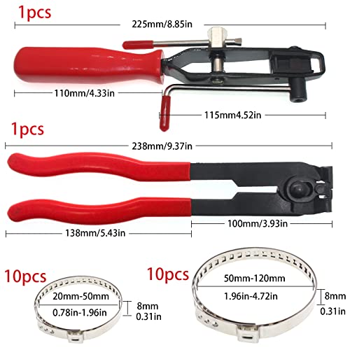 CV Boot Clamp Tool 22PCS CV Boot Plier For UTV Car Maintenance | CV Boot Clamp Pliers 22-Piece CV Joint Boot Clamp Tool Kit