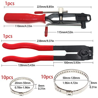CV Boot Clamp Tool 22PCS CV Boot Plier For UTV Car Maintenance | CV Boot Clamp Pliers 22-Piece CV Joint Boot Clamp Tool Kit