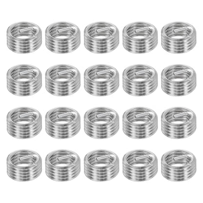 HARFINGTON 20pcs Wire Thread Repair Inserts M8 x 1.25 x 1D (8mm) Metric 304H Stainless Steel Helical Coiled Wire Screw Threaded Sleeve Sheath for Automotive Repairs - size: M8 x 1.25 x 1D