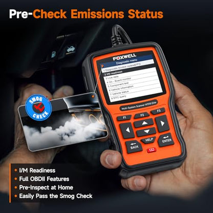 FOXWELL NT510 Elite Scan Tool fit for BMW Scanner Full Diagnostic Tool OBD2 Scanner, All System Bi-Directional Control Code Reader with All Reset Services, Battery Registration Tool fit for BMW Mini