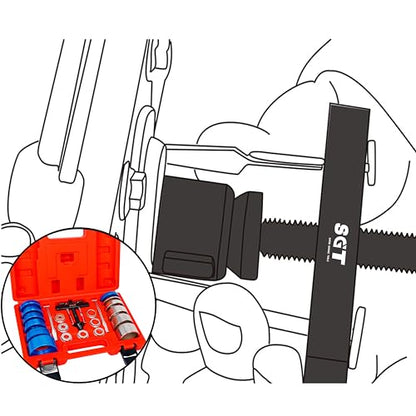 SGT Crank Bearing Camshaft Seal Installer and Remover Set,22pcs Crank Bearing Camshaft Seal,Crankshaft Camshaft Oil Seal Puller Tool Kit,Crankshaft Seal Kit for Automotive Engine Repair - color: Red