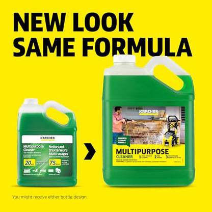 KÄRCHER Multi Purpose Pressure Washer Detergent, Highly Concentrated | Removes Dirt and Grime from Fences, Siding, Patios, Driveways, Sidewalks, Concrete and More, Makes up to 40 gal of Cleaner - style: Multi Purpose Cleaner
