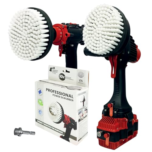 Premium Drill Brush Professional– 2in1 for Drills & Angle Grinders Extra-Soft 6in White | Scratch-Free Cleaning Brush for Carpet, Upholstery, Leather Seats, Glass, Furniture and Car Interior - color: White
