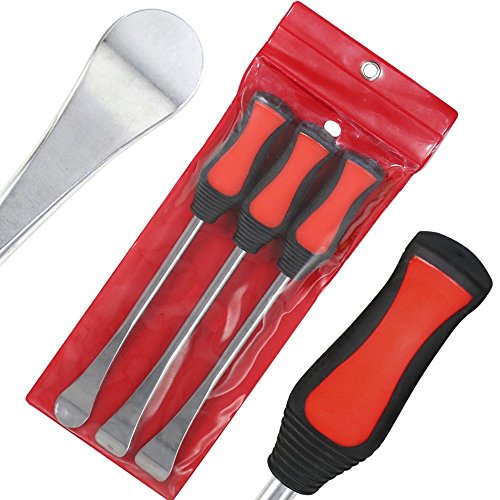 3 Pack Tire Spoon Lever Iron Tool Motorcycle Bike Tire Change Kit Pry Bars | WAHEYNAO Tire Chaning Repair Tool Steel