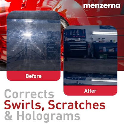 menzerna All-in-One polishing Kit I Car polishing Set with Menzerna One-Step Polish 3in1 (8oz) and 3.5 Inch Polishing Pad I Moderate Scratch Remover, high Gloss and Wax Kit for All Types of Vehicles - style: 8oz. + Pad
