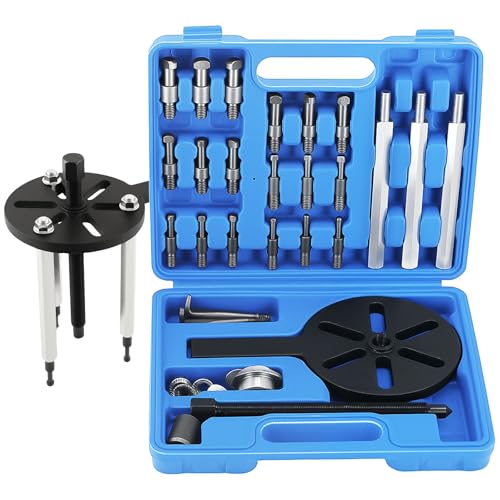 maXpeedingrods 21 in1 Bearing Puller Kit, Bearing Removal Tool, Bearing Separator Set, Bearing Disassembly Gear Puller w/ 3-jaw Hooks and 6 Sizes Red Steel Inner Hole Extractor - style: 3 Jaw Puller