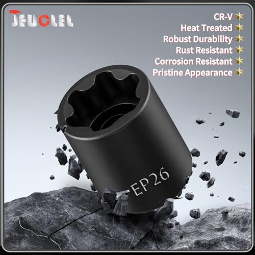 EP Socket EP26, 6 Point 1/2” Dr Female External E-Torx Plus Socket | EP Socket, Female External, E-Torx Plus Socket, External, Cr-V Steel, High Deformation Prevention - size: EP26