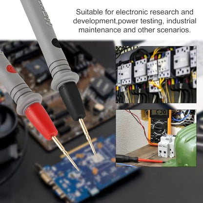 2Pack Multimeter Test Leads 1000V 20A Silicone Leads with Ultra-Sharp Gold-Plated Digital Test Probes for Multimeter Automotive Electrical Testing - color: 2set 1000V 20A