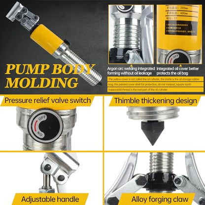 RATTMMOTOR YL-5T Hydraulic Gear Puller 5 Ton Max. 50mm Stroke | 2 or 3 Jaw 9.45" Puller Bearing Hub Separator Tool Kit