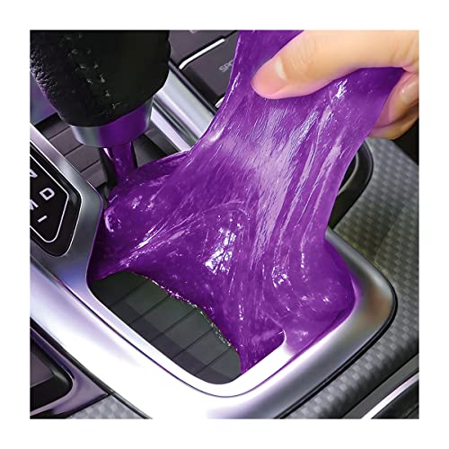 Moly Magnolia Car Cleaning Gel for Vents and Keyboards, Purple | soft putty texture, lifts dust from narrow gaps, for car interiors PCs and cameras, car interior accessories - color: Purple