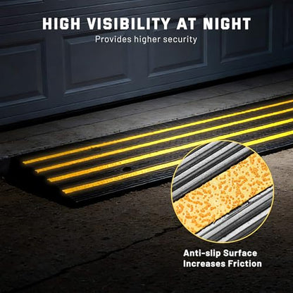 Yescom Driveway Curb Ramp Low Profile Car Ramp 2.6" Rise Garage Sidewalk | 2 Pack