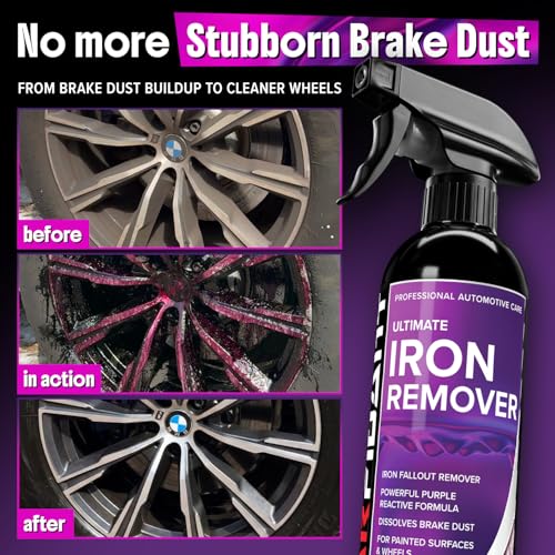Iron Remover Car Detailing – Iron Decon Spray, Pulls Out Brake Dust, Rust & Fallout - Contaminant Removal for Car Paint & Wheels, pH Neutral Formula - 128 fl. oz. - size: 128 fl. oz.