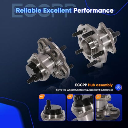 ECCPP 512509 Wheel Bearing Hub Assembly for Toyota Prius V 2012-2018 | for Toyota Mirai 2016-2020 5 lugs w/ABS Sensor Pre-Greased Sealed - size: 512509