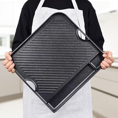 COOKKING - Master Grill Pro, Korean Traditional BBQ Grill Pan - Stovetop Nonstick Indoor/Outdoor Smokeless BBQ Cast Aluminum Grill Pan (MasterGrill Pro) (No Induction), Made in Korea - style: MasterGrill Pro