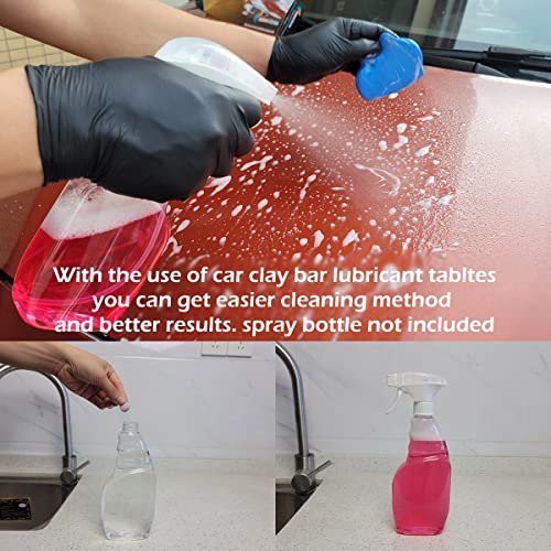 awave bloom Car Clay Bars Auto Detailing 400g and Clay bar Lubricant Tablets 8 Pack(1pcs=16 oz) Clay bar kit for Car Detailing Damage Free Cleaning - style: 4 Bar+Lubricant Tablets 8 Pack(Blue)