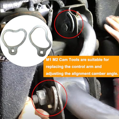 Professional Caster Camber Alignment Tool Kit Compatible with GM Trucks & SUVs (1999+) - Heavy-Duty Arc Adjustment Tool with 21mm/24mm Wrench - Fix Suspension Issues, Part # 41620