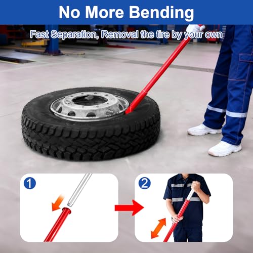 Manual Tire Bead Breaker and Tire Bead Breaker Slide Hammer and Tire Dolly for Tire Changing Tool Tire Changer Kit - style: Tire Bead Breaker+Bar+Dolly