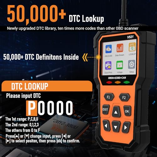 OBD2 Scanner Diagnostic Tool, Professional OBD2 Scanners Car Code Reader Check Engine Light with Reset OBDII/EOBD Car Scanner Diagnostic Tool for All Cars After 1996