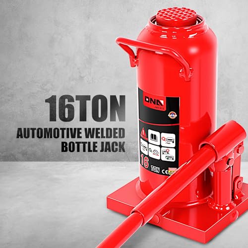 DNA Motoring 16 tons / 32000 lbs Lifting Automotive Welded Hydraulic Bottle Jack for Repair Vehicle, Pickup, Truck, w/Manual Handle, Red,TOOLS-00361 - color: red, style: 16 ton