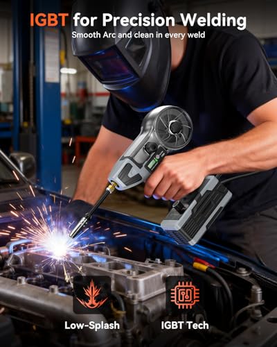 2 in 1 MIG and Stick Welder: 250A Handheld Portable Welding Machine, 110V Gasless Flux Core Wire Feed Welder & MMA ARC Welder Gun, 3.97lb w/LCD Display, for .032"/.040" Wire and 3/32"-1/8" Rod - style: MMA+MIG