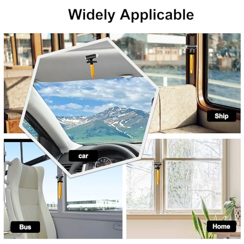 Premium Car Glass Breaker with Seat Belt Cutter - Automotive Safety Hammer - Emergecy Escape Tool, Car Autoaccessory Metal Window Hammer, Vehicle Hard Aluminium Alloy Head Design(Yellow) - color: Yellow