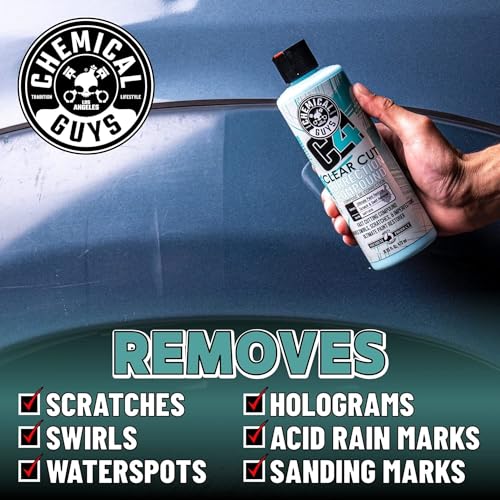 Chemical Guys, C4 & P4 Compound & Polish Paint Correction Kit, 2 x 16 oz | Cut scratches, swirls and towel marks with C4, then refine depth and gloss with P4, safe on clear coat paint - style: C4 & P4 Bundle
