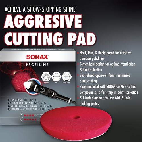SONAX Cut and Polish Foam Pad Kit | Quality Foam Pads for Cutting & Polishing | Enhances Paint Correction & Finish | Compatible with Dual Action & Rotary Polishers | SON-493-PKIT-FBA