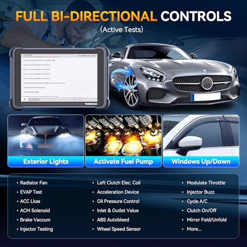 THINKSCAN 689BT Bidirectional OBD2 Scanner with TK101 & Endoscope Camera,3000+ Active Tests,All System, 34 Services,FCA Autoauth, CANFD and DoIP,Lifetime Free Update