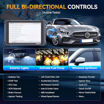 THINKSCAN 689BT Bidirectional OBD2 Scanner with TK101 & Endoscope Camera,3000+ Active Tests,All System, 34 Services,FCA Autoauth, CANFD and DoIP,Lifetime Free Update