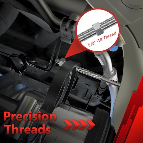 Inner CV Axle Removal Tool 63mm with Nut, Front Wheel Drive CV Joint Puller Adapter, Fits Slide Hammers with 5/8"-18 Threads CV Joint Fork Adapter - size: 63mm