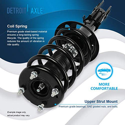 Detroit Axle - 2pc Front Struts for Ford Explorer 2013-2019, Complete Strut w/Coil Spring 2014 2015 2016 2017 2018 Replacement Suspension Quick Install Ready Strut Shock Assembly - size: 2Q1700170/Pair