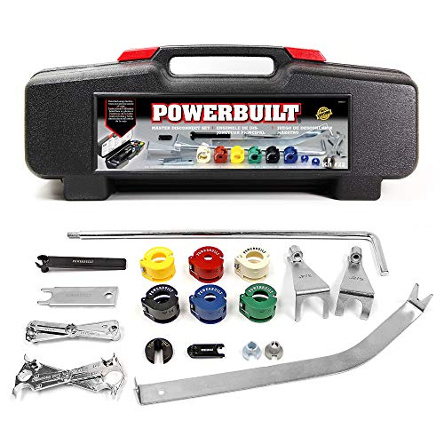 Powerbuilt Disconnect Tool Kit, 18 Piece, Detach Fuel Lines, Air Conditioning, Heater Hose, Filters, and AC Components, Storage Case - 648727 - size: 18 Piece