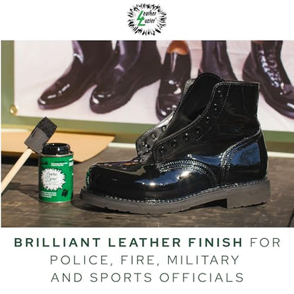 Leather Luster Patent Leather Polish, Cleaner and Conditioner | Made in the USA - style: Leather Polish-black - 4oz