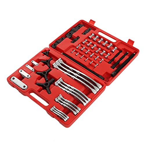 Aramox Bearing Separator Set CRV Gear Hub Puller Kit 72pcs with 2 and 3 Leg Pullers 3in 4in 6in 8in for Auto Repair Mechanics Removing Pulleys Sprockets Bearings