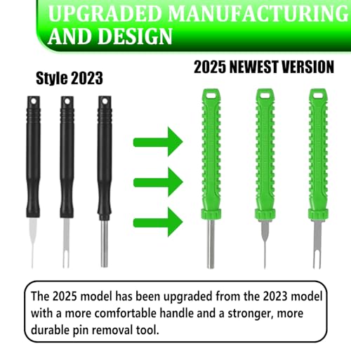 41 Pcs Terminal Pin Removal Tools with Blow-Molded Case - Electrical Pin Removal Tools Automotive Depinning Tool Kit for Automotive & Household Devices Most Connector, Green - color: green