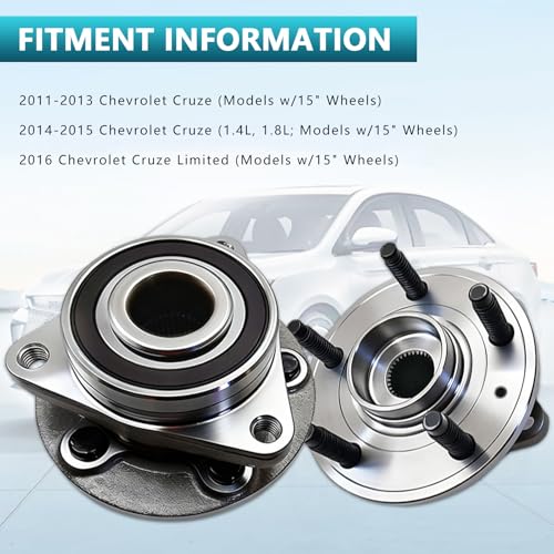 513315 Front Wheel Bearing Hub Assembly for Chevrolet Cruze 2011 2012 2013 2014 2015, Cruze Limited 2016 (2PCS) - size: 513315