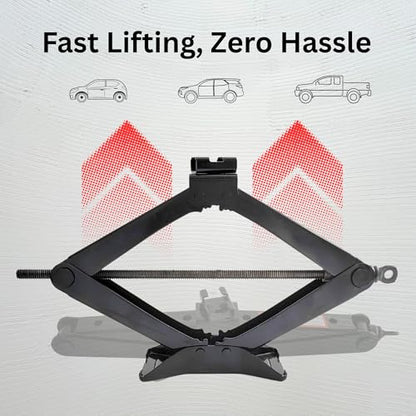 Scissor Car Lift Jack 3 Ton (6614 lbs) for Sedans, MPVs & SUVs, Compact Portable Kit Vehicle Roadside Emergency Tool Tire Change with Ratchet Wrench (3T) - size: 3T