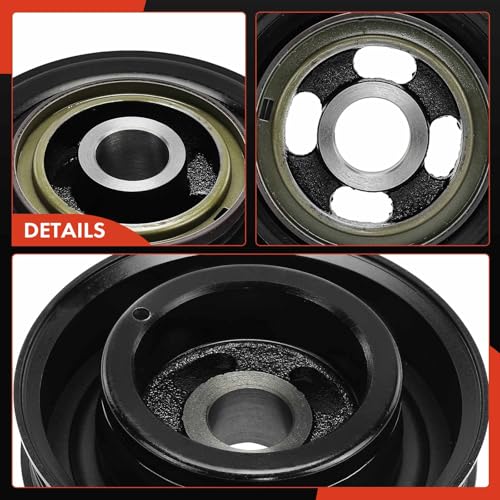 A-Premium Engine Harmonic Balancer Crankshaft Pulley Compatible with Ford Escape 2013-2019, Fusion 2013-2020, Transit Connect 2014-2016, 1.5L 1.6L, Replace# BM5G6B319BC
