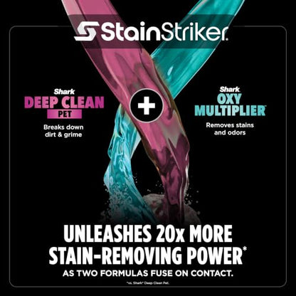 Shark StainStriker HairPro | Portable Carpet, Upholstery & Rug Cleaner | 3 Tools | Self-Cleaning | Perfect for Pets | Ultra-Powerful Stain & Odor Remover | Pet & OXY Solutions | Teal | PX253BRN - style: StainStriker w/ HairPro + 3 Tools