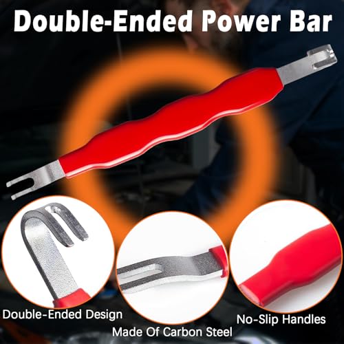 Auto fastener clip removal pliers – Automotive Electrical Tools & Clip removal tool Kit with Hose Clamp Pliers, Wire Terminal Separator, and Car Plug Connector - color: B-red 4pcs
