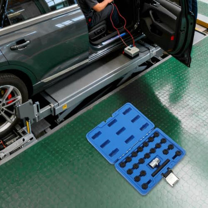 LYNICESHOP Car Wheel Lock, 22Pc Wheel Locking Key Anti-Theft Removal Set - Key Lock - Black