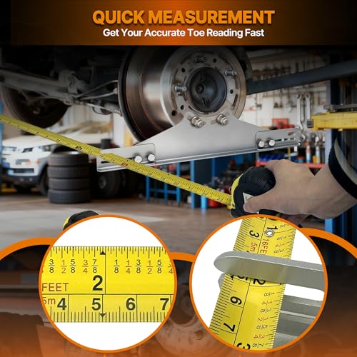 Toe Alignment Tool Toe Plates Wheel Alignment Tool Automotive with 2 Tape Measures and 1 Digital Angle Finder Provides Accurate Fast Wheel Alignment Measurements for Most Cars - size: Applicable to M14 hub bolts