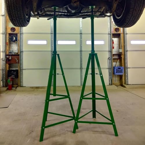 KUAFU 55.62"-79.48" Automotive Under Hoist Jack Stand 2 Ton High Lift | Transmission Mount Jack Stand for Repair Shops Garages Steel Powder Coated Green - size: Green