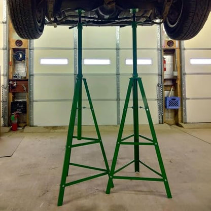 KUAFU 55.62"-79.48" Automotive Under Hoist Jack Stand 2 Ton High Lift | Transmission Mount Jack Stand for Repair Shops Garages Steel Powder Coated Green - size: Green