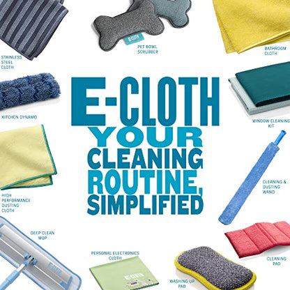 E-Cloth Microfiber Window Cleaning Cloth Kit - Glass Cleaning Cloth for Windows, Mirrors, Cars, Lenses, Eyeglasses, & More, Streak Free Clean, Machine Washable Reusable Towel - Alaskan Blue | Chemical-Free Cleaning - Reusable & Machine Washable Towel, Ver
