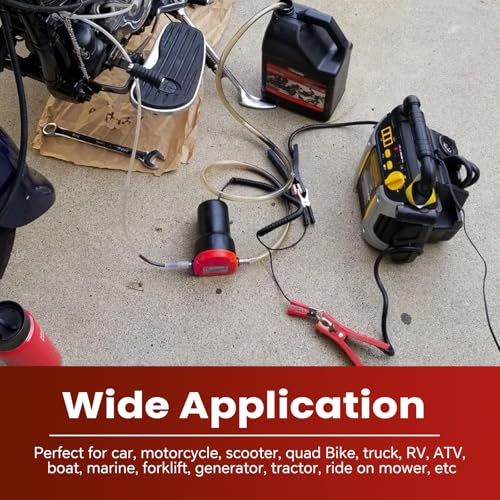 ATPEAM 12V 60W Oil and Diesel Fluid Pump Extractor for Trucks, RVs, Boats, and ATVs
