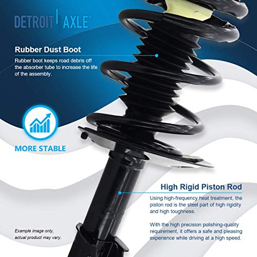 Detroit Axle - 2 Front Struts for Chevy Impala Monte Carlo | Pontiac Grand Prix Buick LaCrosse Century Regal Allure Complete Struts w/Coil Springs Replacement Strut Shocks Assembly - size: 171661 x2/PAIR