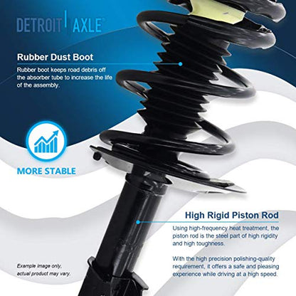 Detroit Axle - 4pc Front End Suspension Kit for Chevy Impala Monte Carlo | Buick LaCrosse Allure Regal Century Pontiac Grand Prix Ready Struts w/Coil Spring Lower Control Arms w/Ball Joints - size: 4QC2600254/Big Kit